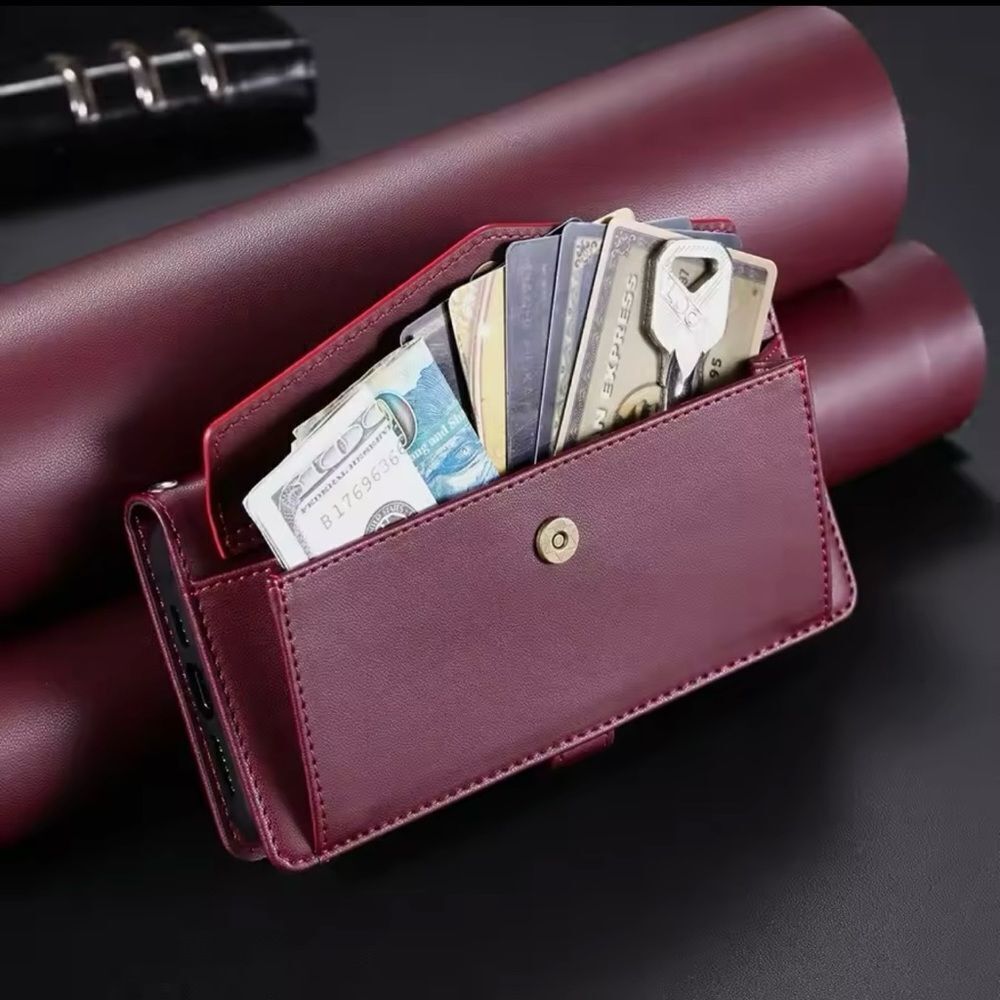 Multifunctional Wallet Case for iPhone 16 Pro with Strap - Picture 2 of 13